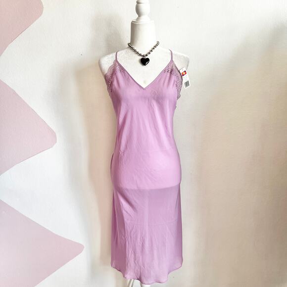 Lavender Sheer Lace Dress, Y2K Fairycore Coquette‎ Soft Girl Balletcore Medium - Picture 1 of 8